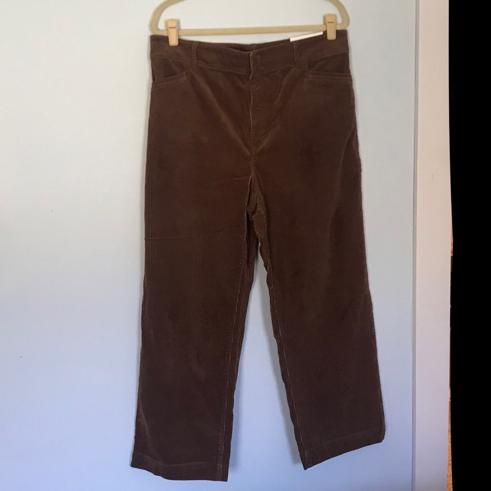 Brown Corduroy high waisted wide leg pants